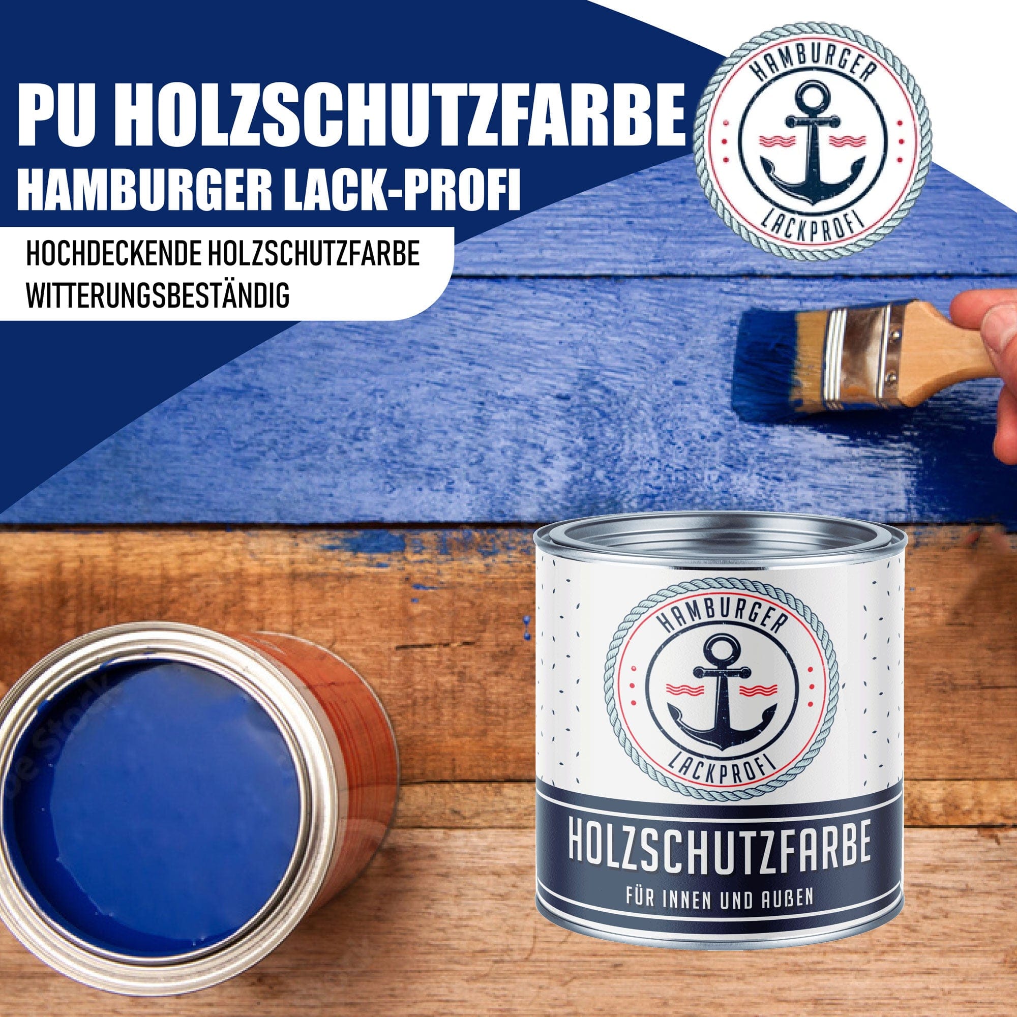 Hamburger Lack-Profi Lacke & Beschichtungen Hamburger Lack-Profi PU Holzschutzfarbe - hochdeckende Wetterschutzfarbe