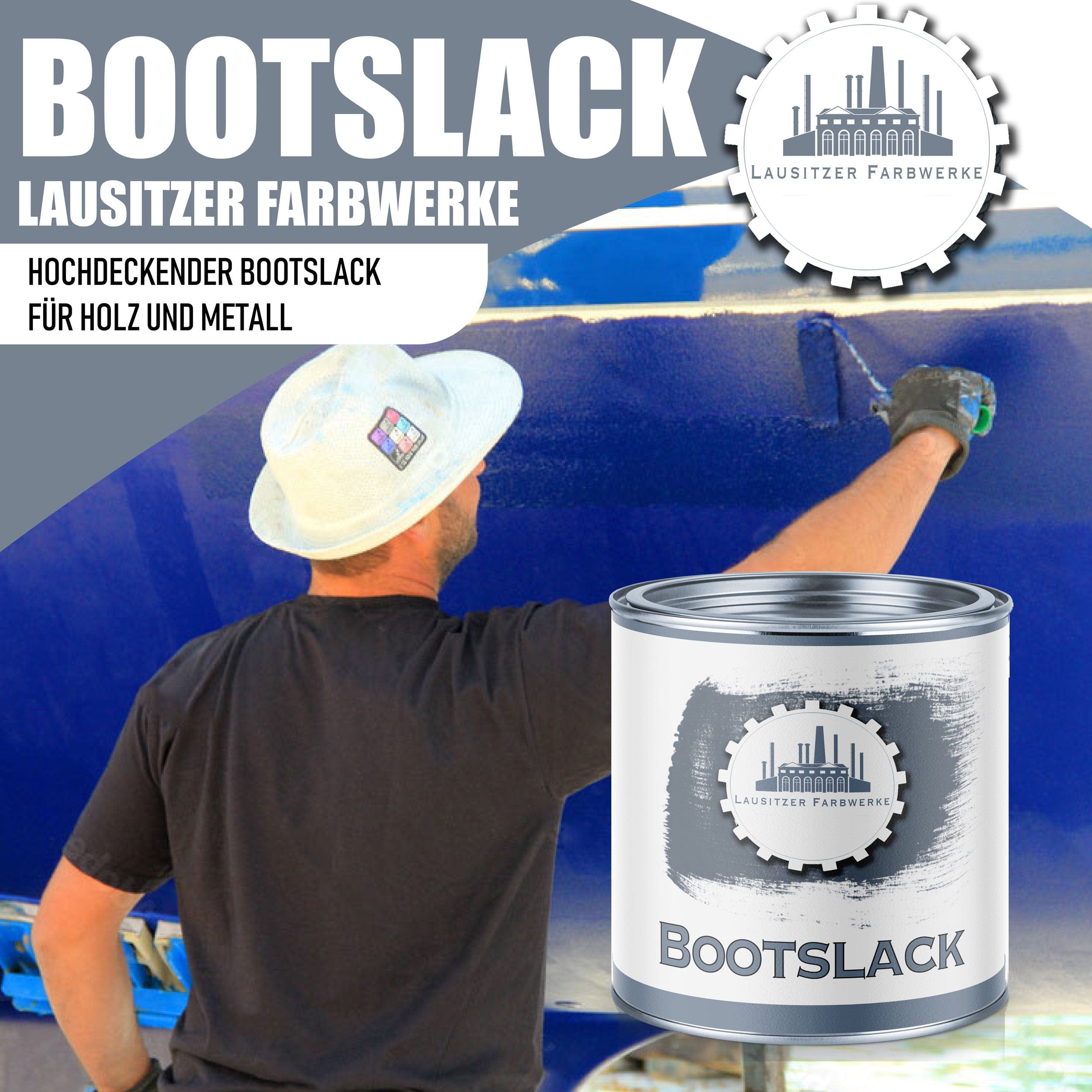 Lausitzer Farbwerke Lacke & Beschichtungen Lausitzer Farbwerke Bootslack mit Lackierset (X300) & Verdünnung (1 L) - 30% Sparangebot