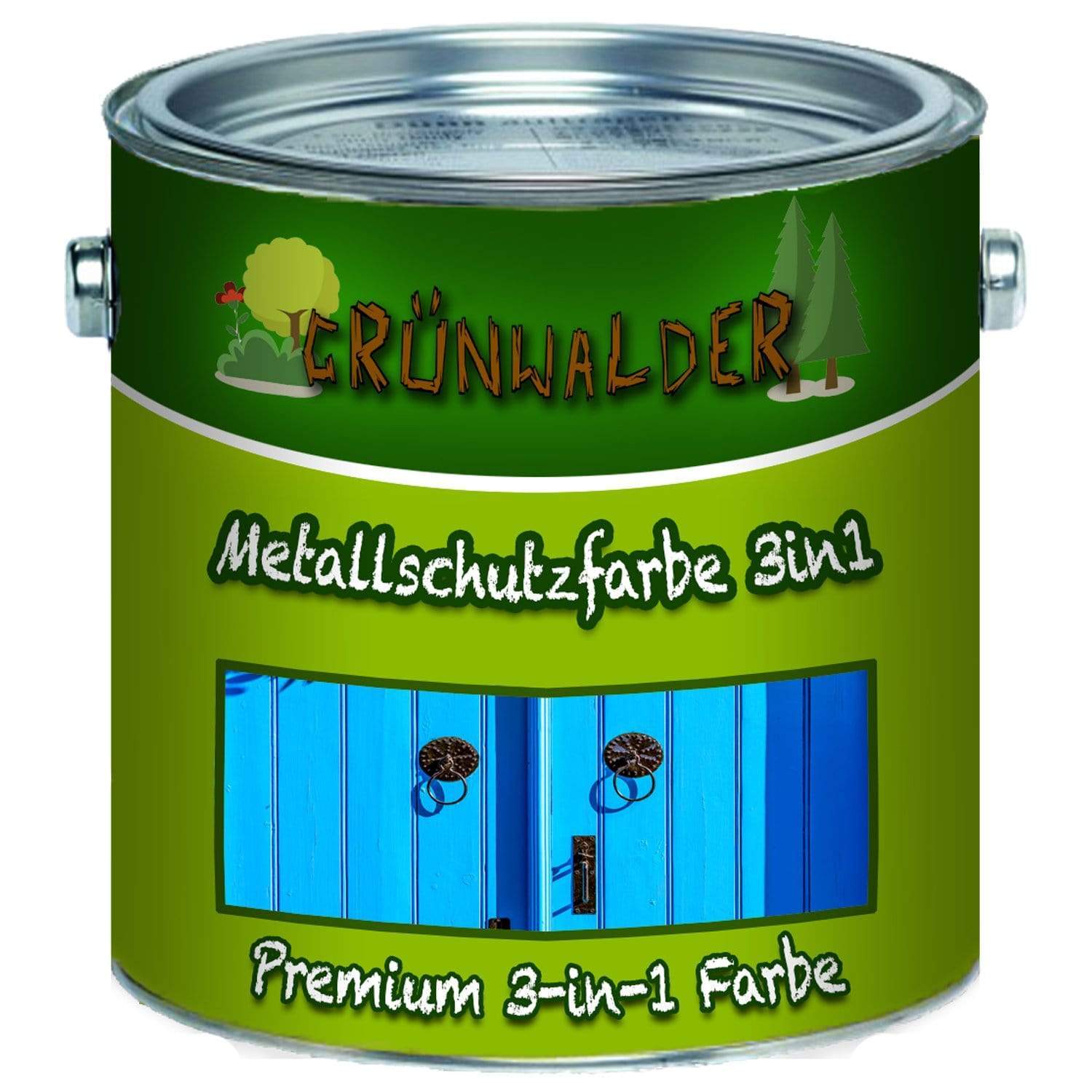 FARBENLÖWE Grünwalder Metallschutzlack 3 in 1 - Anti-Rost-Schutz
