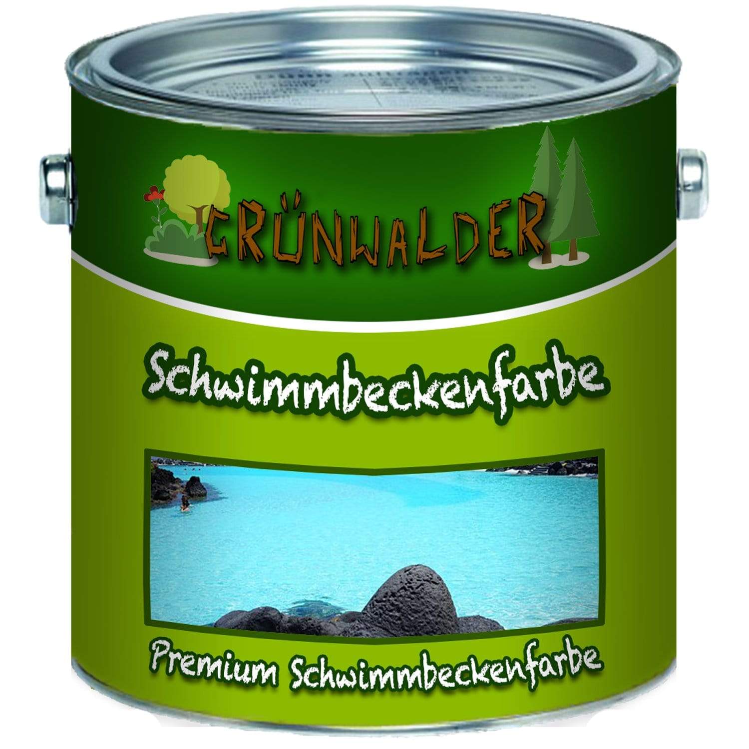 FARBENLÖWE Grünwalder Schwimmbeckenfarbe - Premium Poolfarbe