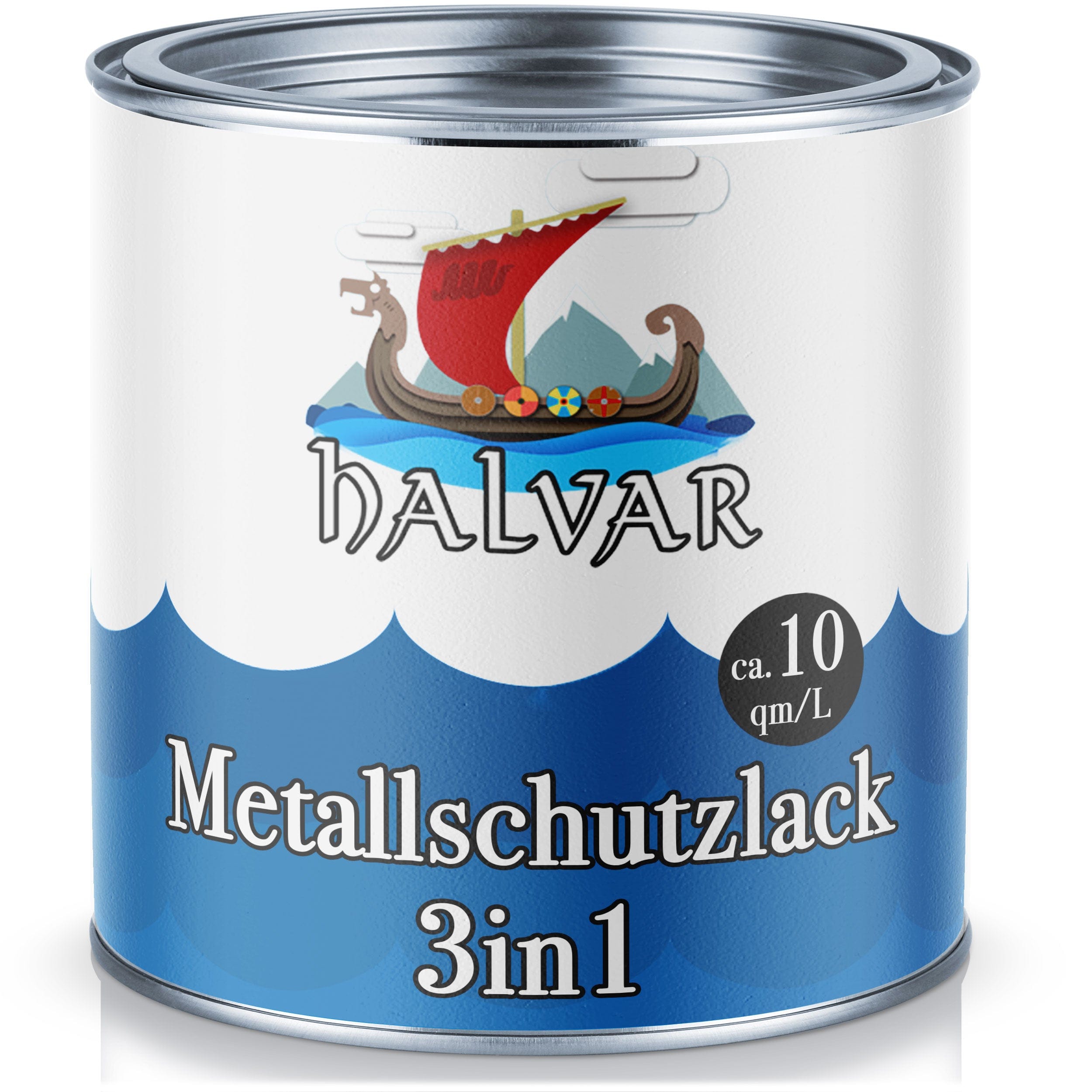 Halvar Lacke & Beschichtungen Halvar Metallschutzlack 3 in 1 - Metalllack